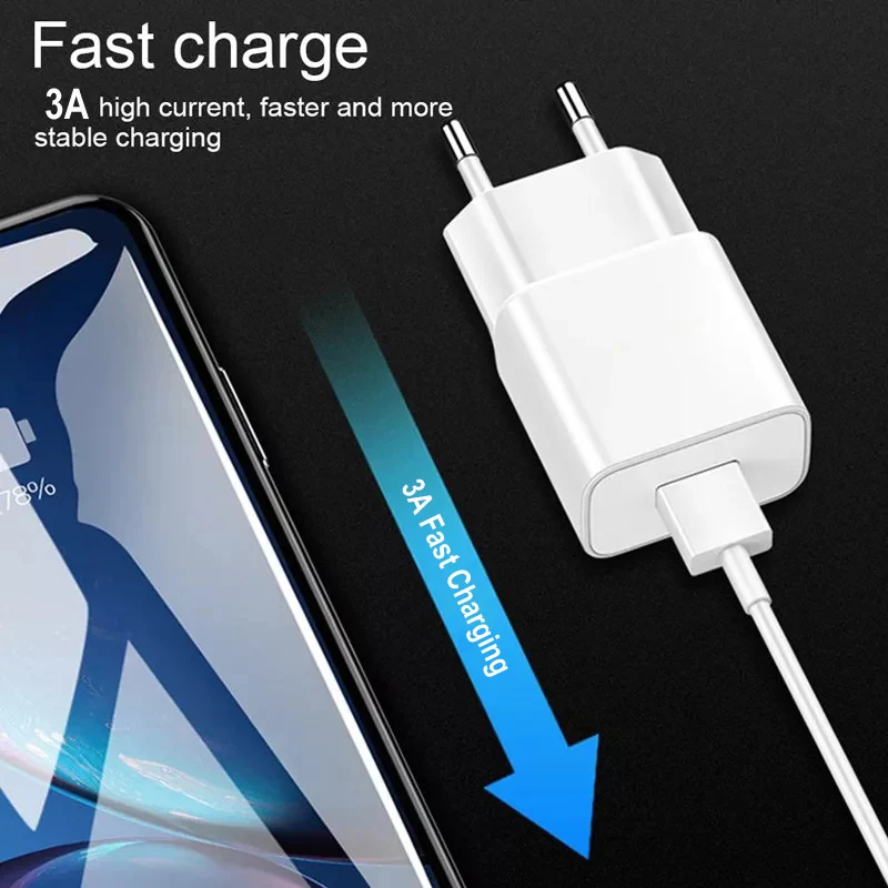 Fast Charger For OPPO A53 A5 A9 2020 Reno 2 Z 3 4 5 Pro Realme X 2 X50 3 5 6 Pro QC 3.0 EU Plug Phone Adapter Type-c USB Cable 65w charger usb c