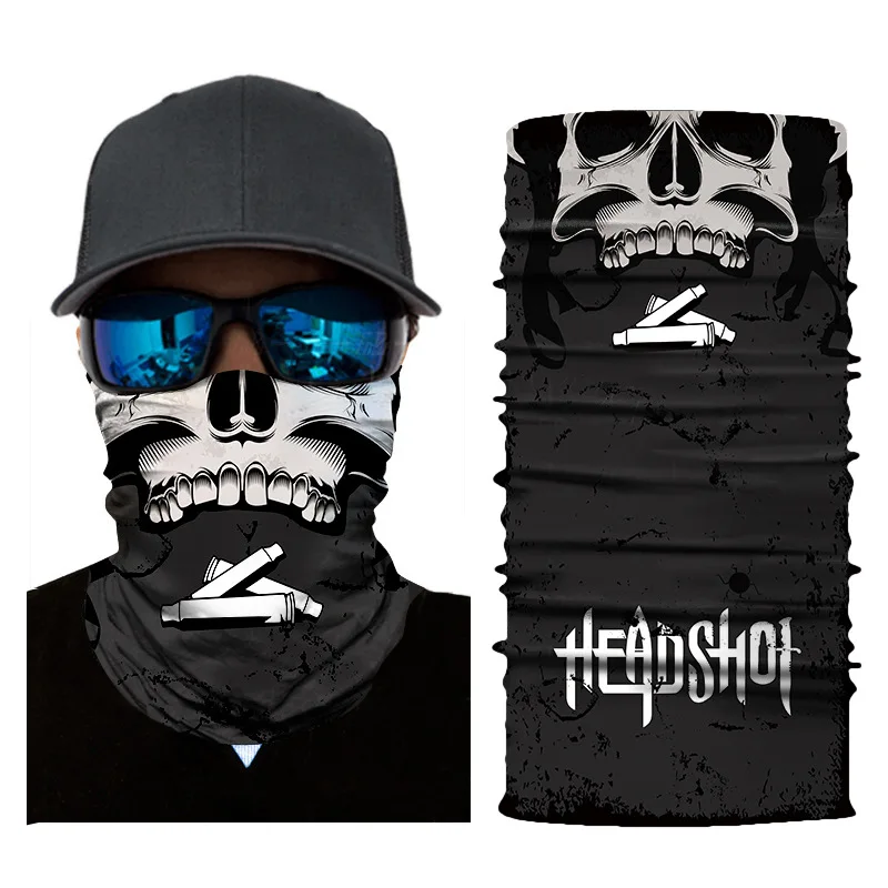 3D Балаклава волшебный шарф для шеи маска для лица Мотоцикл Призрак Череп Тактический Лыжный спорт мотоцикл бандана моторный шлем Защита от солнца - Цвет: A053