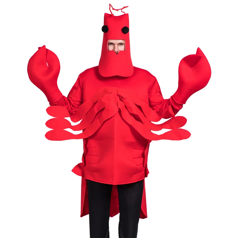 

Halloween Cosplay Costume Food Funny Red Lobster Costume for Adult Costume for Pleasantly surprised Party Cute Clothing
