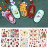 10 rolls/box Christmas nail foil transfer sticker decals snow sliders for nails art designs manicure snowflake decorations 5