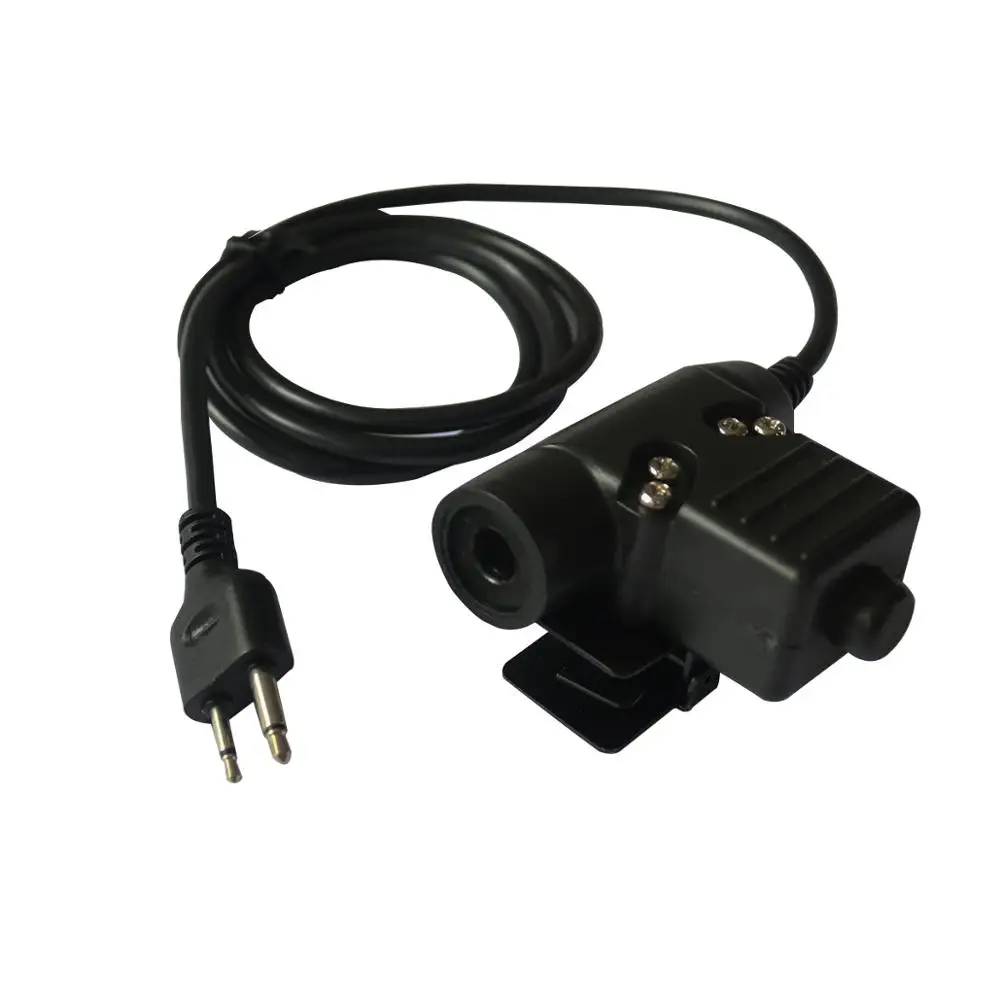 U94 PTT Tactical System Military Headset Adapter Plug Push to Talk for Kenwood Motorola 2 way 4
