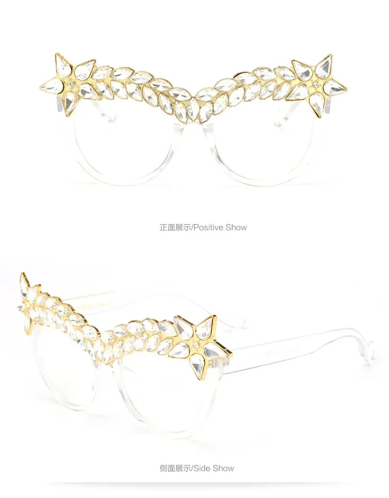 Мода Кристалл кошачий глаз солнцезащитные очки для женщин итальянский бренд дизайнер негабаритных солнцезащитных очков Стразы очки женские оттенки