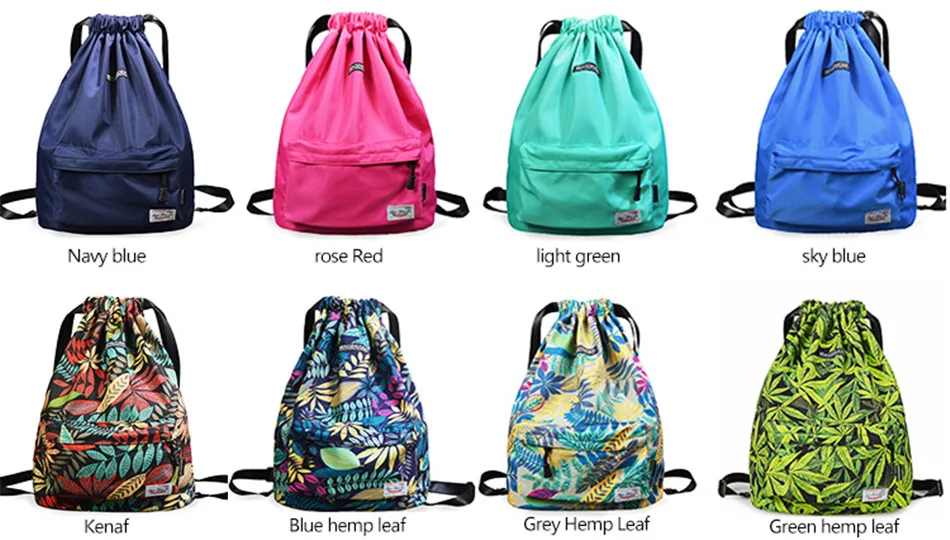 Outdoor Sports Lightweight Men And Women Drawstring Backpack Running Waterproof Backpack Travel Fitness Swimming Bag Soft Back