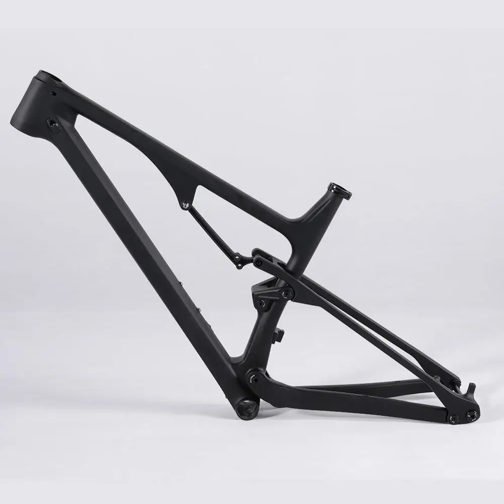 US $585.00 Free Shipping 275er 29er Full Suspension XC MTB frame 29er carbon mountain bike frame 14812mm Boost bicycle frame 275