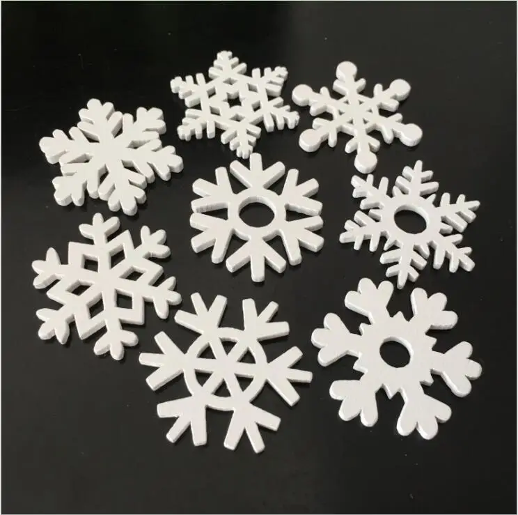 白色雪花圣诞系列木片