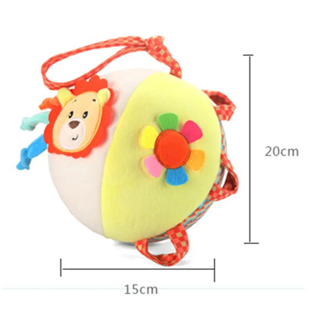 Yiwa Baby Wind Chime мультфильм ручной ловля мяча плюшевая погремушка украшение для кровати для утешения и обучения ребенка мультфильм мяч