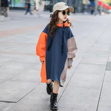 В году, новые зимние вельветовые плотные платья для девочек свободное Повседневное платье для маленьких девочек мод Лоскутное детское платье для девочек#8261