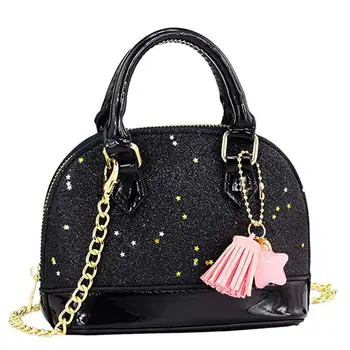 

Little Girls' Sequins Handbags Princess Crossbody Bag Mini Satchel Gifts For Girls Toddler Kids(Black)