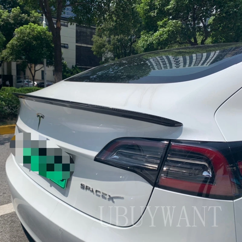 Для новой модели Tesla 3 автомобильные аксессуары высокое качество АБС пластик задний багажник спойлер крыло украшение