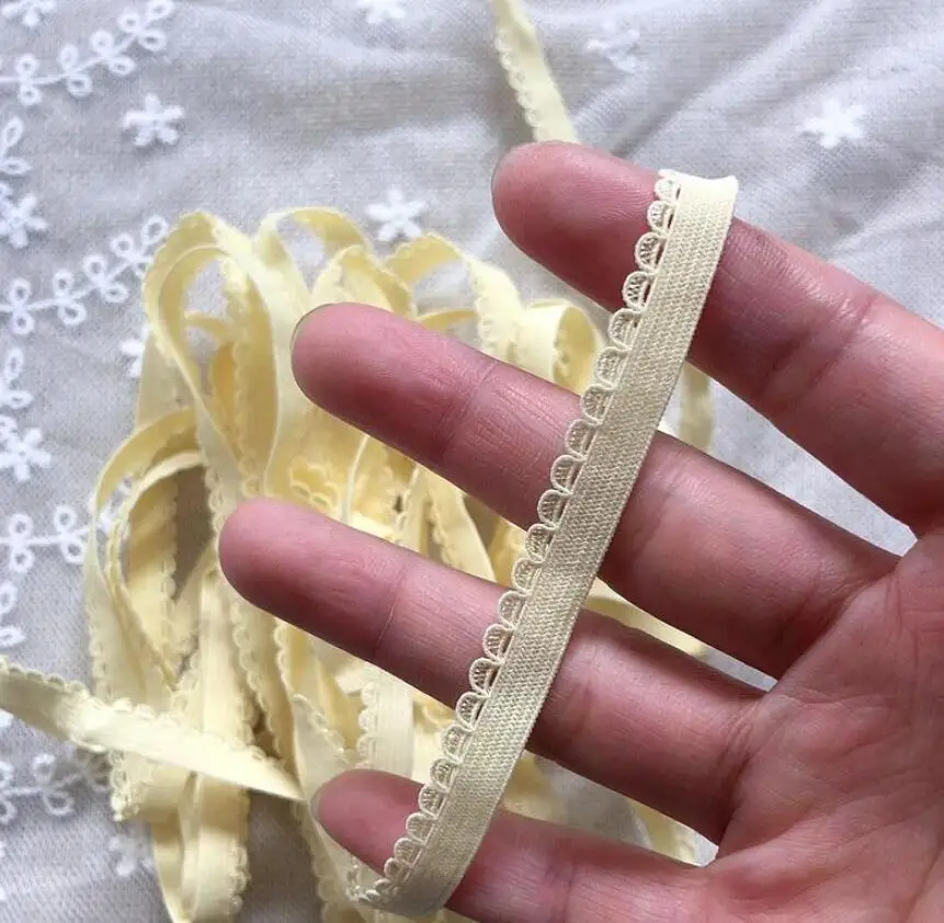 Stretch Elastic Lace Ribbon 10 Meters 9mm for Lingerie Underwear Sewing lace fabric,lace ribbon,lace garment accessories,lace sewing supplies,lace accessories,lace sewing accessories