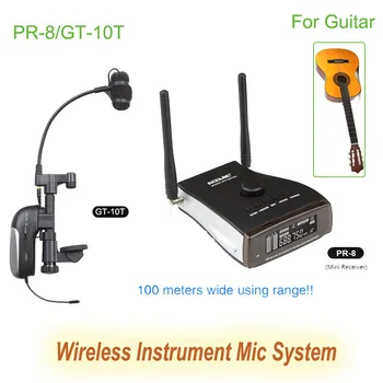 

PR-8/GT-10T Professional Stage Wireless Instrument Microphone With Reverb Function For Acoustic Bass