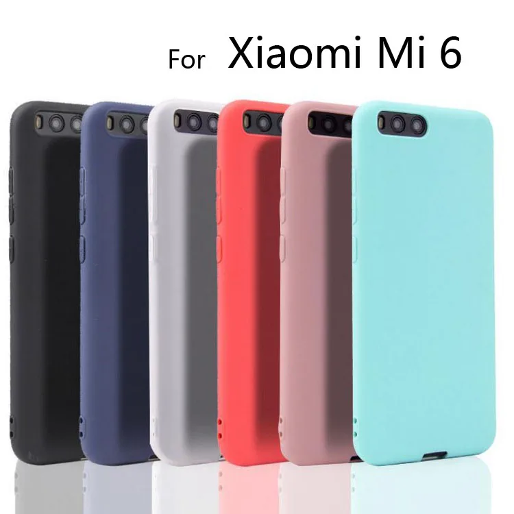 Силиконовый чехол для Xiaomi Mi 6 ультратонкий матовый ярких цветов | Мобильные