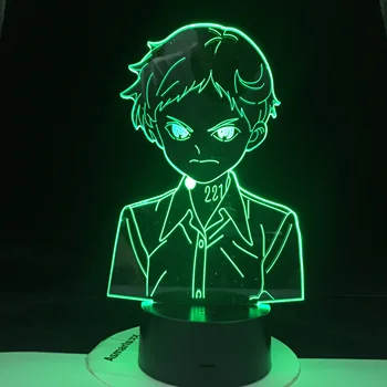 

Japanese Manga The Promised Neverland Cartoon Figure Led Night Light for Home Room Decor Kids Child Nightlight Bedside Desk Lamp
