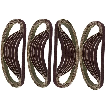 

25pcs Sanding Belts Set 330x10mm 60/80/100/120 Grit Air Finger Sander Belt Woodworking Polisher Sanding Belt