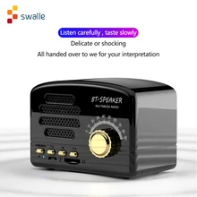 Swalle беспроводной бас Bluetooth динамик мини Ностальгический сабвуфер Портативный динамик креативный подарок для фестиваля
