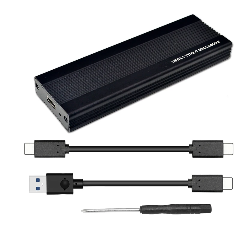 Black A-C C-C M2 корпус SSD NVME USB SSD HDD корпус ssd-бокс M.2 чехол адаптер USB 3,1 Gen 2 внешних M 2 Коробка для NVME M ключ 2242/2260/2280 M2 чехол - Цвет: Black A-C C-C