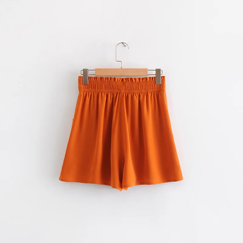

19 Summer New Style Culottes Women's Loose-Fit Lace Elastic High-waisted Drape Wide-Leg Shorts Students Versatile Hot Pants