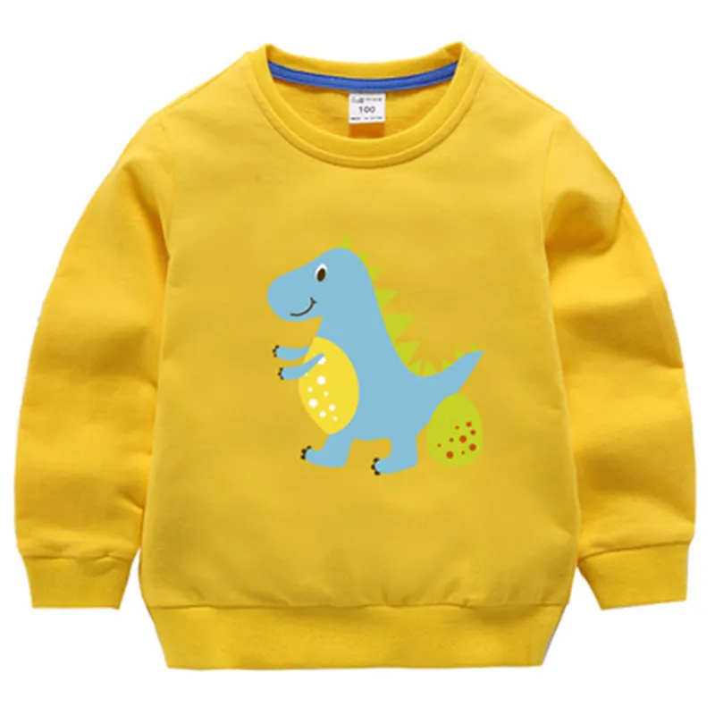 Тонкий свитер для маленьких мальчиков; Толстовка для девочек с рисунком динозавра из мультфильма; Одежда для мальчиков; топы для детей; свитер с принтом «Moose»; детская одежда
