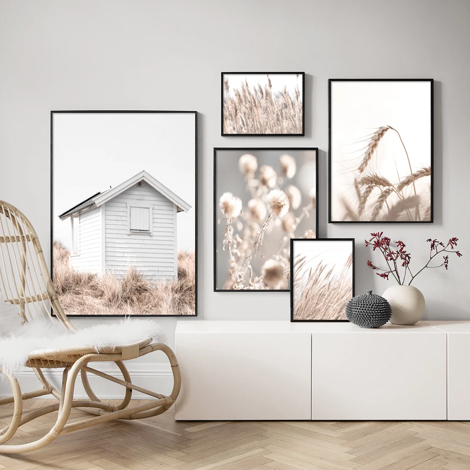 

Natural Plant Wheat Dandelion Reed Flower Wall Art Canvas Painting Nordic Posters And Prints Wall Pictures For Living Room Decor