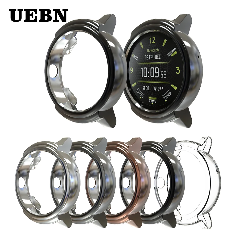 

UEBN Smart Watch Protector Case Rugged Cover All-Around Protector Cover Bumper Dustproof Scratch-Proof For Ticwatch E case