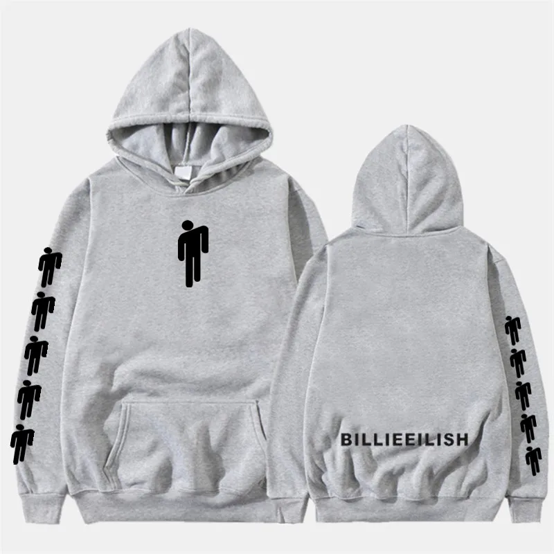 9gray Новинка года, толстовка с капюшоном Billie Eilish, модные толстовки с принтом для женщин и мужчин, толстовки с длинными рукавами, лидер продаж, Повседневная Уличная одежда Sudadera Hombre - Цвет: 9gray