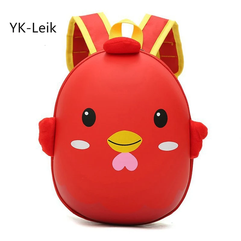 YK-Leik 3D cartoon kids backpack for boys and girls High quality nylon school bags for kindergarten Children travel backpacks - Цвет: red