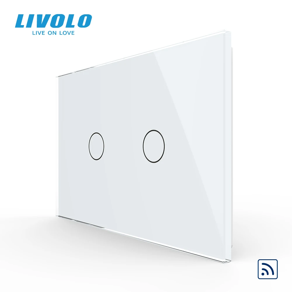 Настенный выключатель LIVOLO стандарта США 2 клавиши 220 ~ 250 В переменного тока с
