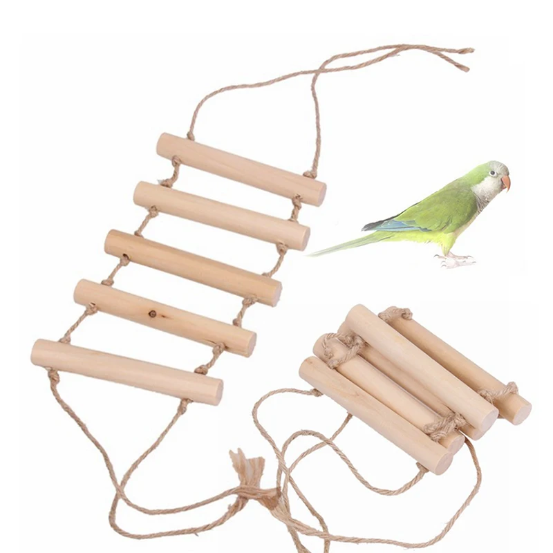 

1pcs Parrot Bird toy Ladder Climbing ladders swing biting toy Bird cage station Bar Hanging For Birds Budgie Cage Accessories
