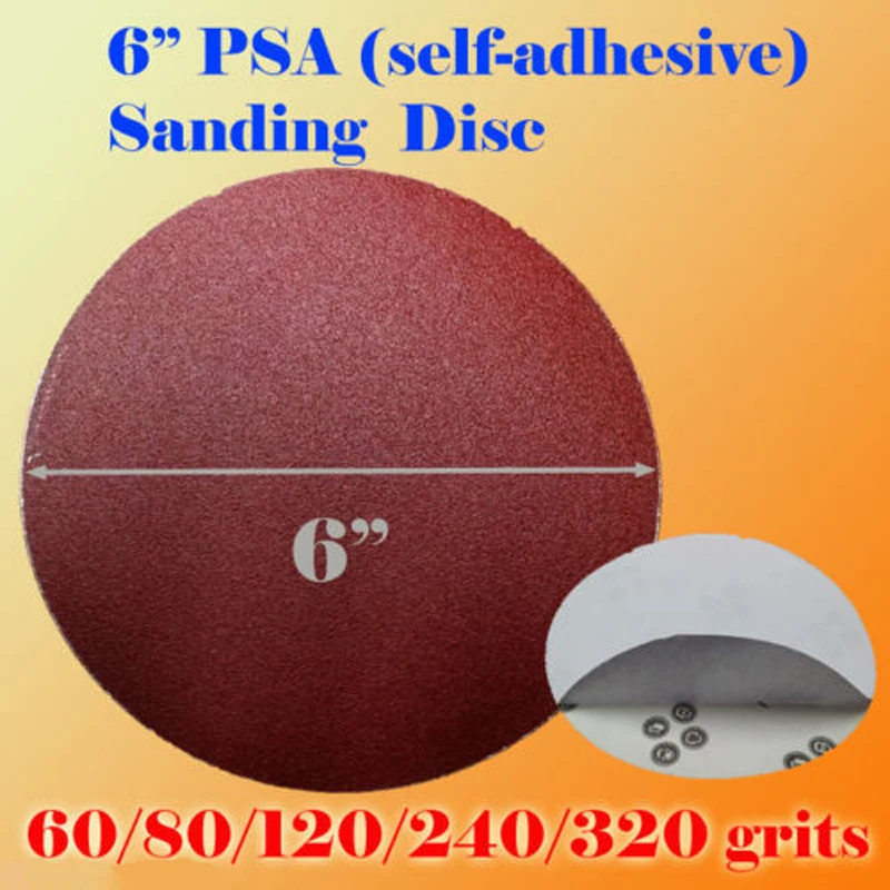 DWZ 30PCS 6" PSA Self Adhesive 80/180/320 Grit Sanding Disc Stick On Sandpaper Peel
