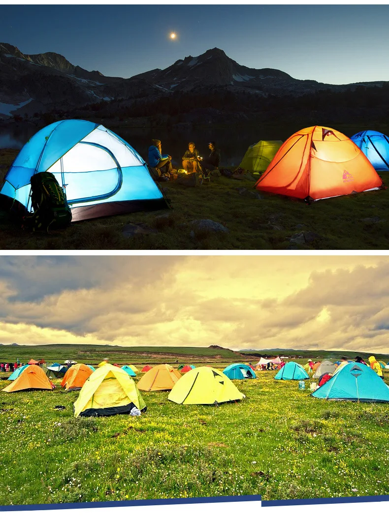 Открытый профессиональный палаточный лагерь Двойной холодный горный лагерь ветрозащитный от дождя легкий алюминиевый сплав суровой окружающей среды