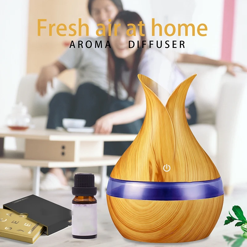 

300Ml Mini Usb Air Humidifier Electric Aroma Diffuser Aromatherapy Essential Oil Cool Mist Maker 7 Color Light