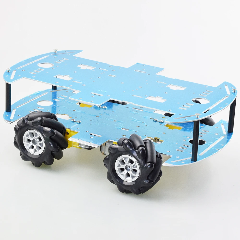 Cheapest Mecanum Wheel Omni-directional Robot Car Chassis Kit with 4pcs TT Motor for Arduino Raspberry Pi DIY Toy Parts afbeelding