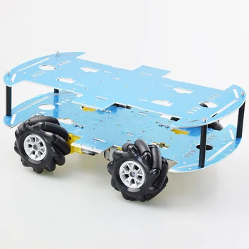 Cheapest Mecanum Wheel Omni-directional Robot Car Chassis Kit with 4pcs TT Motor for Arduino Raspberry Pi DIY Toy Parts 50mm double roller layers plastic omini track bearing conveyor transfer line robot omni directional skate wheel