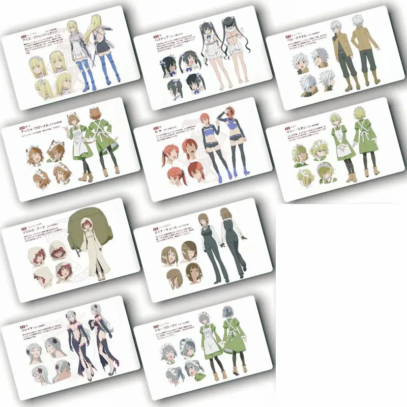 

Danjon ni deai o motomeru no wa machigatte irudarou ka 100pcs Anime Stickers Bus ID Waterproof DIY Card Stikers Classic Toys