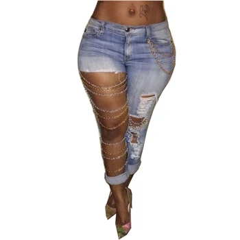 

Korean Style Femme Denim Pants Women Retro Hole Hollow Out Jeans Straight Women Trousers Fashion Casual Solid Color Korean Pants