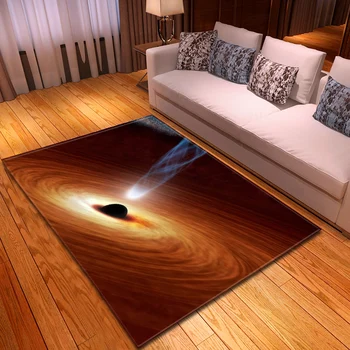 

Nordic Universe Black Hole 3D Carpet Soft Flannel Sofa Bedroom Rugs Modern Home Decor Rugs and Carpets for Home Living Room