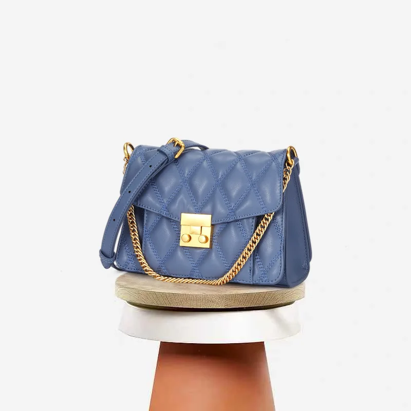 

Non-mainstream Design WOMEN'S Leather Bags Fashion Chain France Square Sling Bag 2019 Summer New Style Crossbody Bag Women's