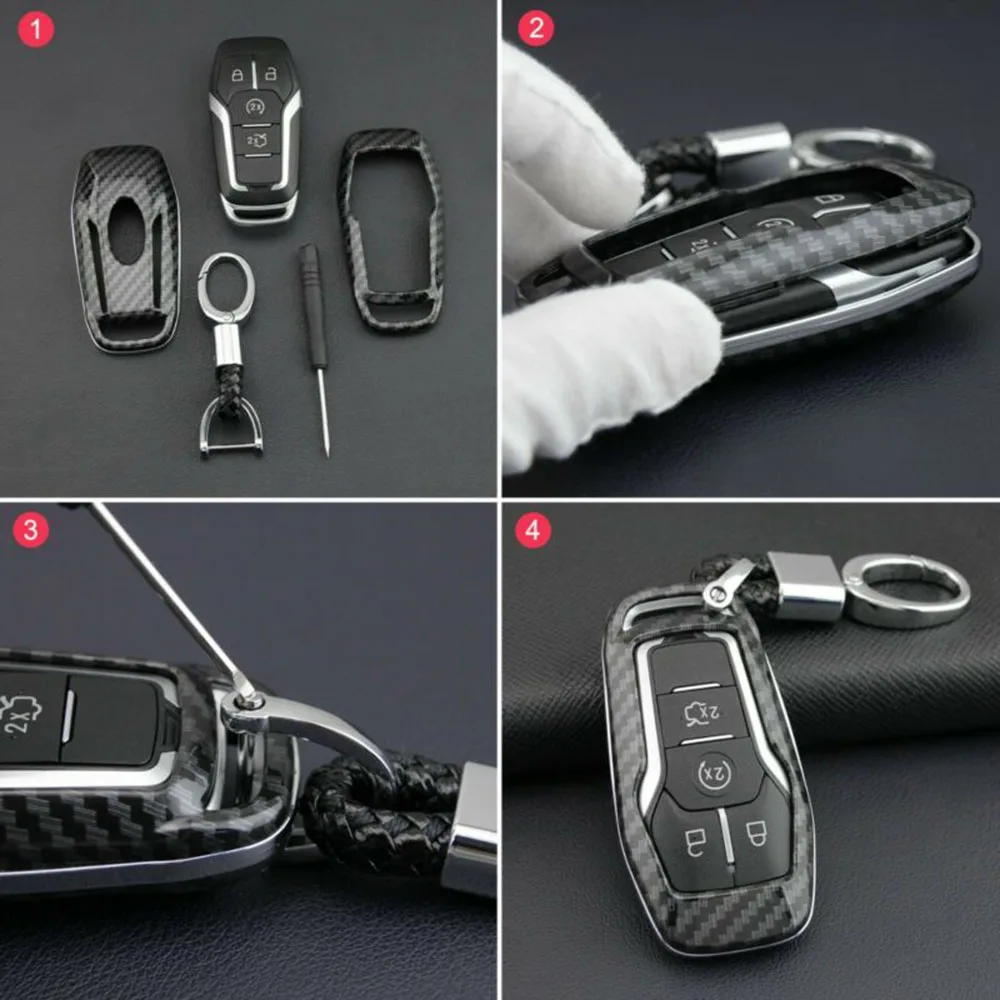 Чехол для ключей автомобиля защитная крышка Брелок оболочка часть для Ford Mustang