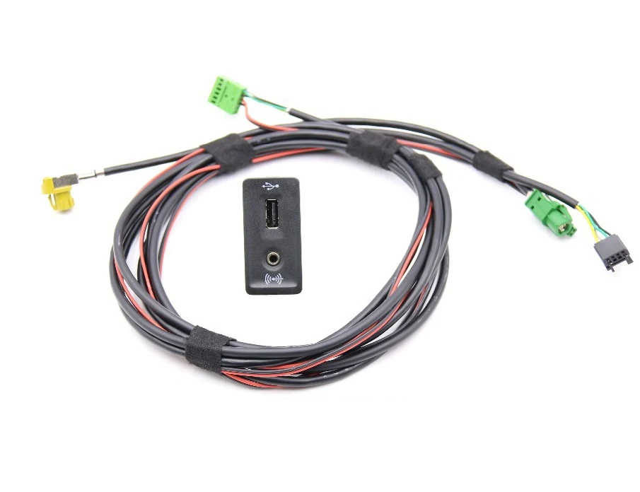 Для VW Golf 7 MK7 CarPlay MDI USB AMI установить переключатель разъема жгут кнопок 5G0 035 222 E 5G0035222E - Название цвета: Full KIT