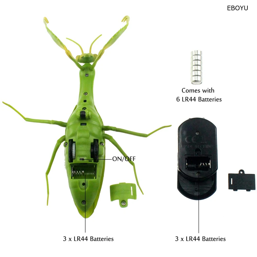 EBOYU RC Praying Mantis IR Remote Control Animal Toy Fake Car Vehicle Electric for Kids Birthday Christmas Gfits 4