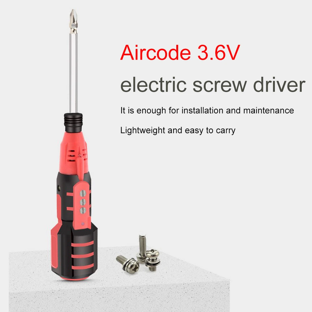 

3.6V Electric Driver USB Charging Multi-function Screwdriver with LED Lights Current Detection Function Safer Home DIY Tools