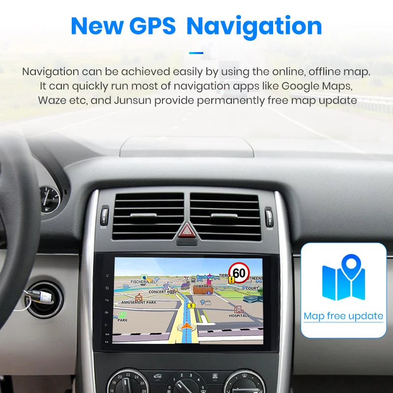 Sale Junsun Android 9.0 4G+64G Carplay Car Multimedia Radio Player for Mercedes Benz Class W169 B200 W245 Sprinter W906 GPS 2 Din DVD 4