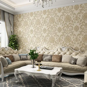

3D Embossed Texture Wall Paper Luxury Natural Fiber Black Gray Beige Brown Non-woven Wallpaper Living Room Background Wall