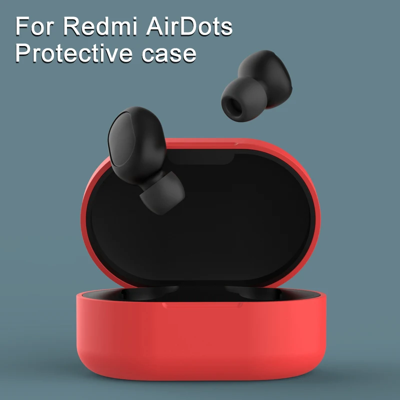 

Universal version Earphone Case With Hook For Xiaomi Redmi Airdots Cover Wireless Bluetooth Headphone For Airdots Protective