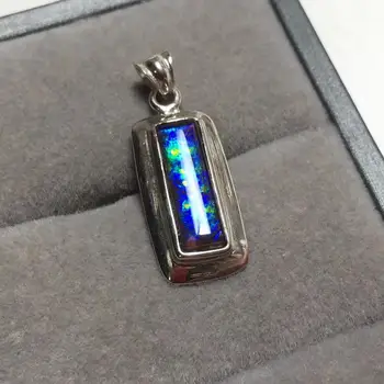 

B215 Fine Jewelry Canada Origin 925 Sterling Silver Nature Ammonite Gems Ammolite Gemstones Unisex Pendants Necklaces