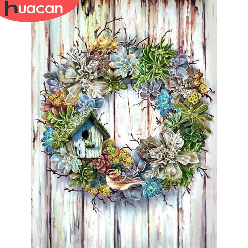 

HUACAN DIY 5D Diamond Painting Flower Full Square Art Kit Home Decoration Rhinestone Picture New Arrival 2019 Gift