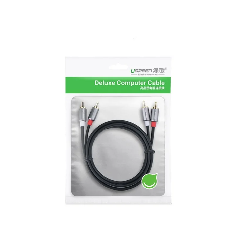 Ugreen 2RCA аудио кабель с двойной головкой лотоса два на две линии сигнала усилителя