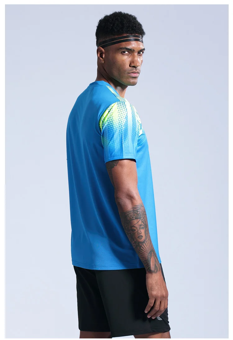 Новые мужские и женские футболки для бадминтона, спортивная одежда, футболки для настольного тенниса, тренировочная командная игровая футболка, спортивная одежда