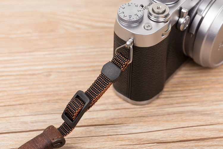 GARIZ Leather Wrist Strap Light Brown XS-WSM6 m43 Sony NEX Olympus Lumix Fuji 