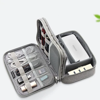 

Portable Polyester Cable Bag Hard Drive Ipad Mini Storage Bag Toolbox Box Accessories Digital USB Gadget Organizing Bag